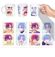 Чашка біла аніме Скейт Нескінченність SK8 (z0996)