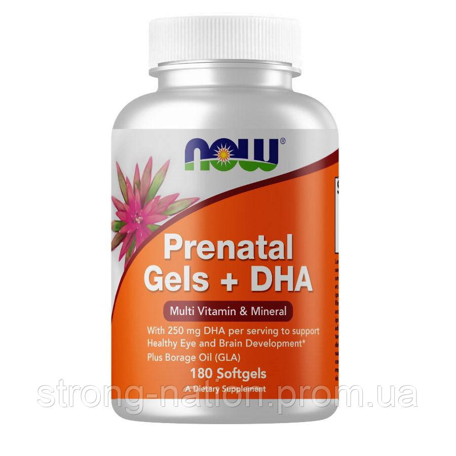 Prenatal Gels + DHA (180 кап), Now Foods, Вітаміни для вагітних