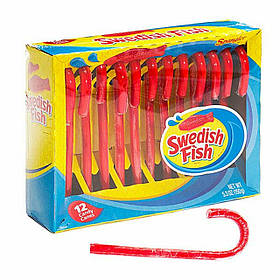 Тростини Swedish Fish Candy Canes 12s 150g