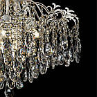 Класична кришталева люстра на 8 ламп біла з золотою патиною VL-L8640/8 (WG), фото 2