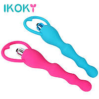 Анальна пробка IKOKY – анальні кульки, вібратор, еротичні товари, 2 кольори