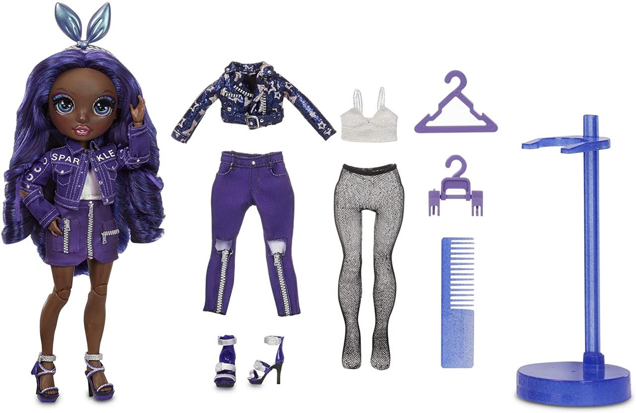 Rainbow High Krystal Bailey – Indigo (Dark Purple) Fashion Doll with 2 Outfits to Mix &. Кукла Кристал Бейлі