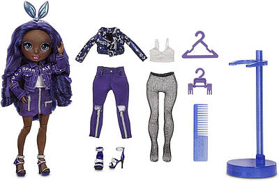 Rainbow High Krystal Bailey – Indigo (Dark Purple) Fashion Doll with 2 Outfits to Mix &. Кукла Кристал Бейлі