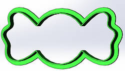 Пластикова вирубка "Конфетка No3"