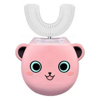 Розумна зубна електрощітка капа для дітей, Звукова зубна щітка з автоматичною стерилізацією BeWhite Рожева