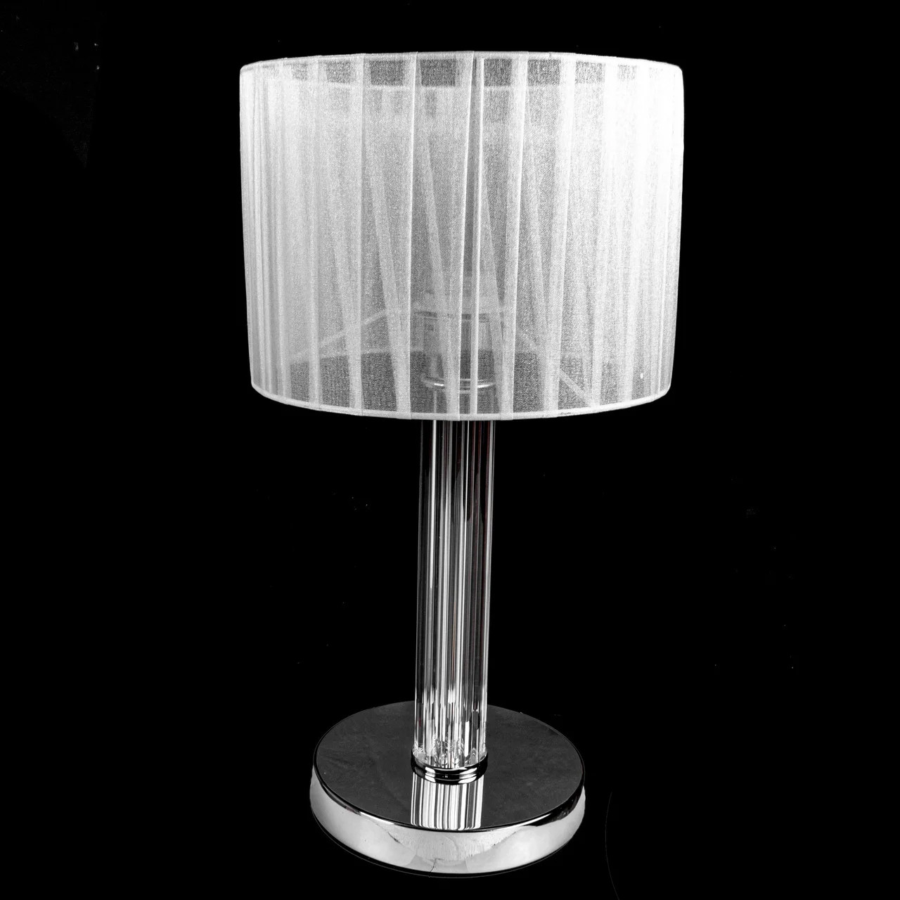 Настільна лампа класична з абажуром на 1 лампу 48 см SM-7281/1T/CH, фото 1