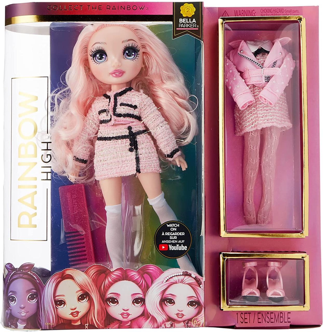 Rainbow High Bella Parker – Pink Fashion Doll with 2 Complete Doll Outfits to Mix & Match. Кукла Белла Паркер, фото 1