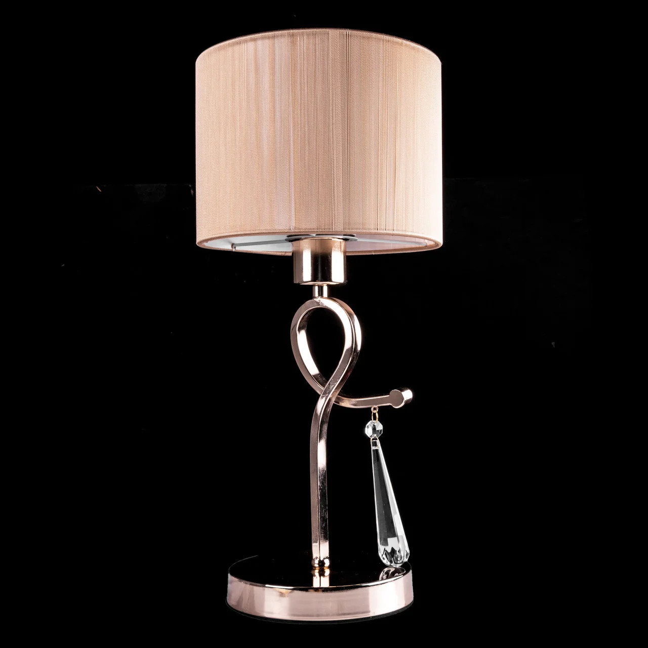 Настільна лампа класична з абажуром на 1 лампу 43 см SM-2130/1T/FGD, фото 1