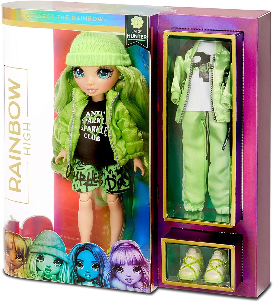 Rainbow High Rainbow Surprise Jade Hunter - Green Clothes Fashion Doll. Кукла Джейд Хантер