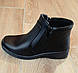 Черевики жіночі DUAL демісезонні з двома блискавками низькы екошкіра чорні, фото 3