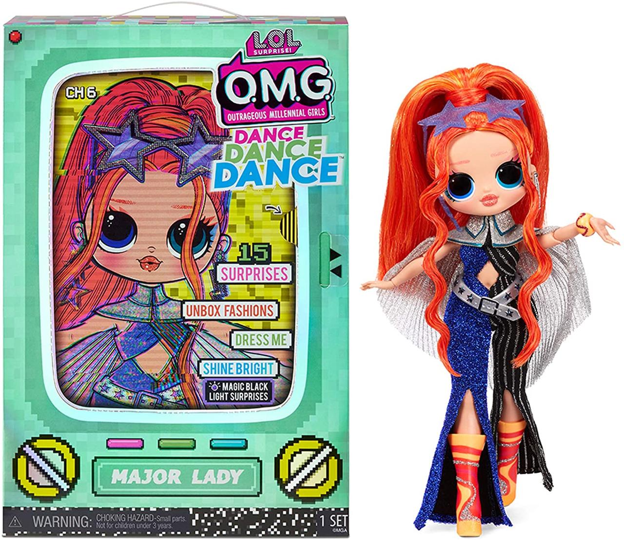 LOL Surprise OMG Dance Dance Dance Major Lady Fashion Doll with 15 Surprises. Лялька лол 15 сюрпризів