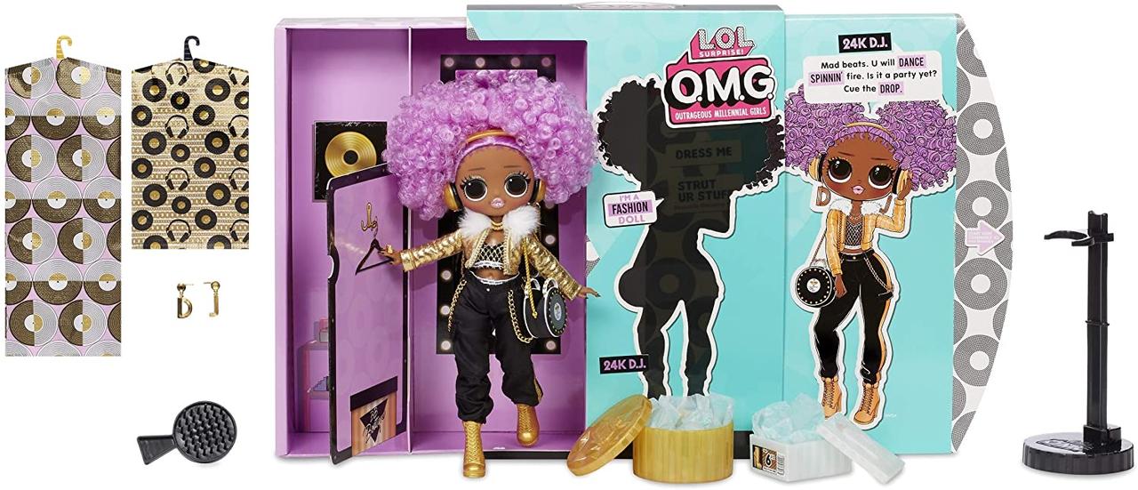 LOL Surprise OMG 24K D.J. Fashion Doll with 20 Surprises . Лялька лол 20 сюрпризів