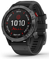 Смарт-часы Garmin Fenix 6 Pro Solar Edition Slate Gray With Black Band (010-02410-15/14)