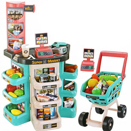 Ігровий набір «Супермаркет» з візком, фото 1