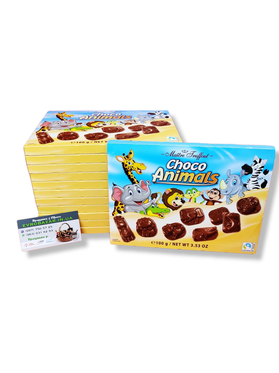 Цукерки Maitre Truffout Choco Animals, 100г