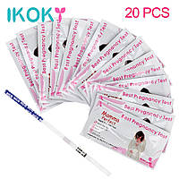 Тест-смужки для вагітності IKOKY 20 шт., тест на сечу для вагітності вимірювання Мочі