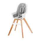Стілець для годування 2в1 KiderKraft Tixi Grey, сірий, з підніжкою та знімним столиком-підносом, фото 5