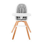 Стілець для годування 2в1 KiderKraft Tixi Grey, сірий, з підніжкою та знімним столиком-підносом, фото 7
