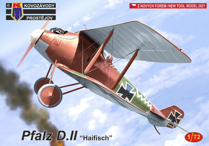 Пластикова модель 1/72 Kovozavody Prostejov 0272 німецький винищувач Pfalz D.II „Haifisch“, фото 1