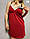 Комплект жіночий нічна сорочка та халат у пологовому мереживо бордовий 44-54р., фото 2