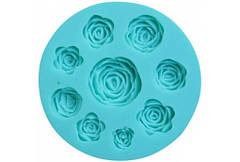 Молд силіконовий для мастики та шоколаду Троянди асорті від 1 см до 3 см