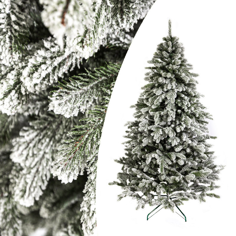Ялинка "Колівська ЗАСНІЖЕННА" 2.3м штучна лита (2253 ялинка занижена/ялинка зі снігом, фото 1