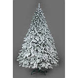 Ялинка "Колівська ЗАСНІЖЕННА" 2.3м штучна лита (2253 ялинка занижена/ялинка зі снігом, фото 4