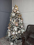 Ялинка "Колівська ЗАСНІЖЕННА" 2.3м штучна лита (2253 ялинка занижена/ялинка зі снігом, фото 5