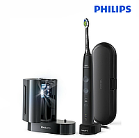 Звуковая электрическая зубная щетка Philips Sonicare Protective Clean 5100 &UV Sanitizer HX6850/57 черная