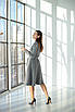 Гарне тепле плаття "411" сіре Розміри 48,50,52, фото 6