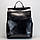 Жіночий чорний шкіряний рюкзак Tiding Bag - 54644, фото 2