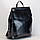 Жіночий чорний шкіряний рюкзак Tiding Bag - 54644, фото 4