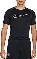 Футболка компресионная мужская Nike Pro Dri-FIT полиэстер черная (DD1992-010)
