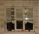 Комплект панельних фіранок Firanka Line 7шт карниз 200см салатовий з бежевим (10_3п), фото 2