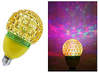 Диско лампа Disco Lamp Yellow вращающаяся светодиодная диско лампа