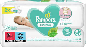 Дитячі вологі серветки Pampers Fresh Clean, 104 шт.