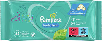 Дитячі вологі серветки Pampers Baby Fresh Clean, 52 шт.