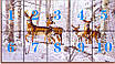 Набір для вишивання за нанесеною на канву схемою "Antelopes in the snow". AIDA 14CT printed 67*41 см, фото 4