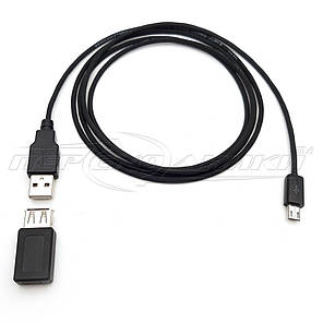 Кабель подовжувач micro USB через перехідник, фото 3