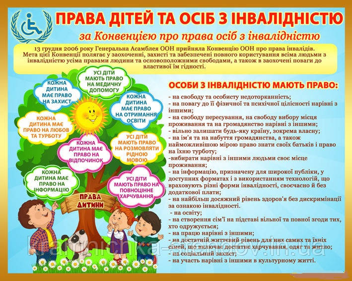 Наклейка: "Права дітей з інвалідністю"