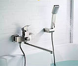 Змішувач для ванни з довгим виливом із неіржавкої сталі (SUS304) SANTEP 547-2, фото 2