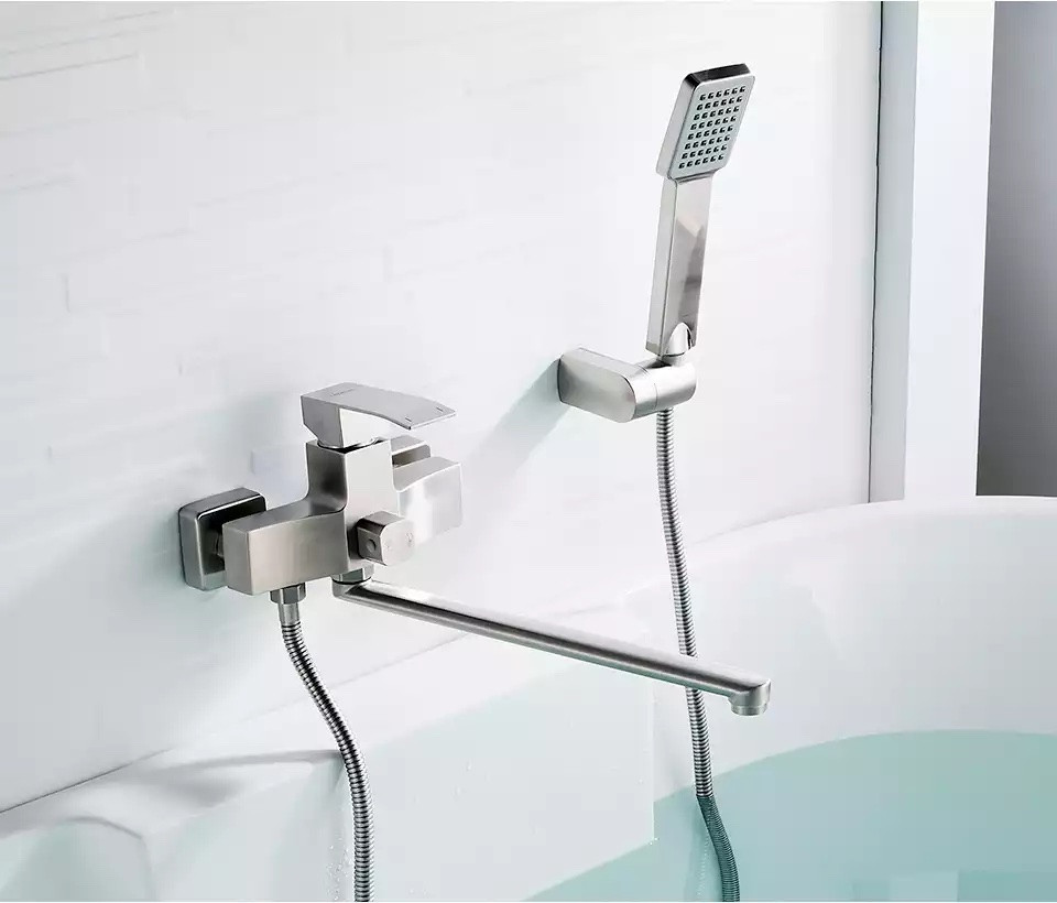 Змішувач для ванни з довгим виливом із неіржавкої сталі (SUS304) SANTEP 547-2, фото 1