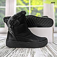 Чобітки жіночі зимові дутіки чорні з опушенням середньої висоти Paolla 2692, фото 7