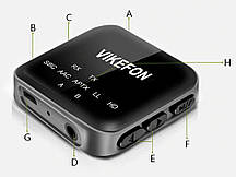 Аудіо приймач Vikefon BT B29 чіп CSR8675 Bluetooth 5.0 RCA 3.5 мм AUX