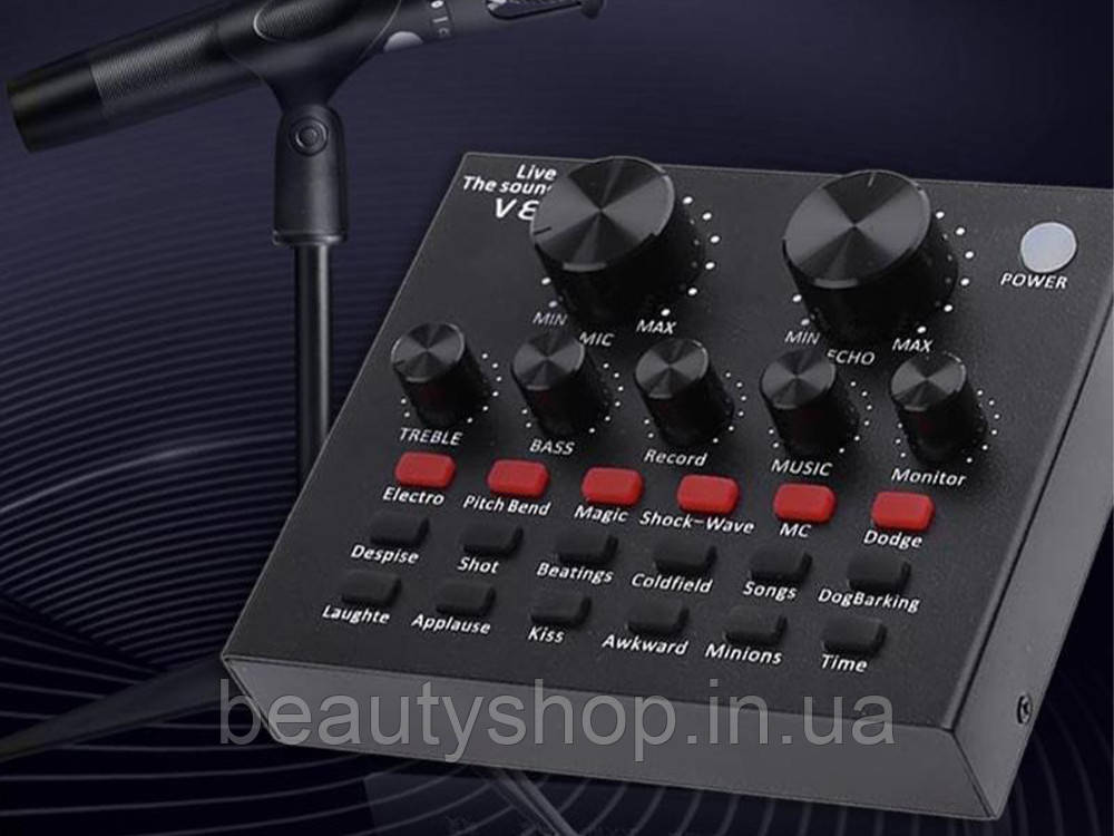 Звуковая карта V8 профессиональная с 18 звуковыми эффектами и с 6 ...