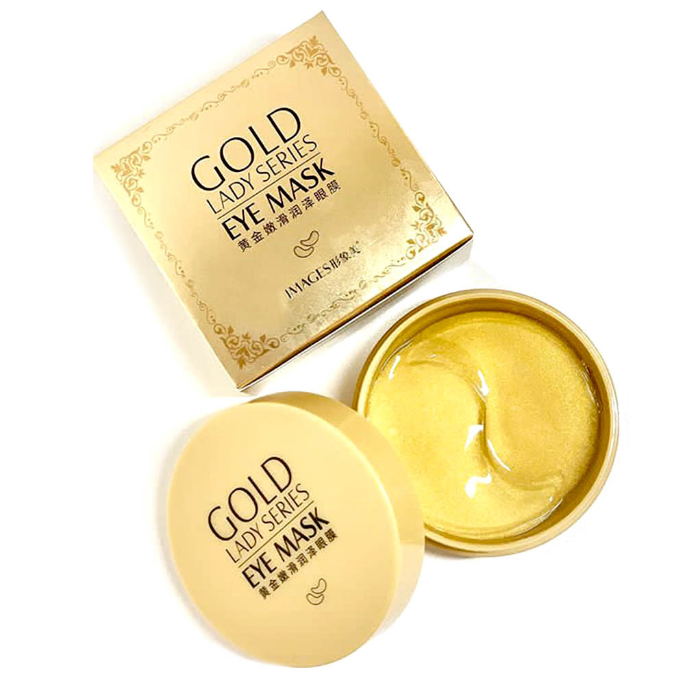 Гидрогелевые патчи IMAGES Eye Mask Gold Lady с частицами золота в банке под глаза 80 г Dream - фото 3 - id-p1513563463