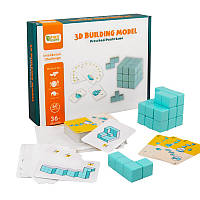 Деревянная развивающая игра Lesko DL-0236 3D Building Model для детей Dream