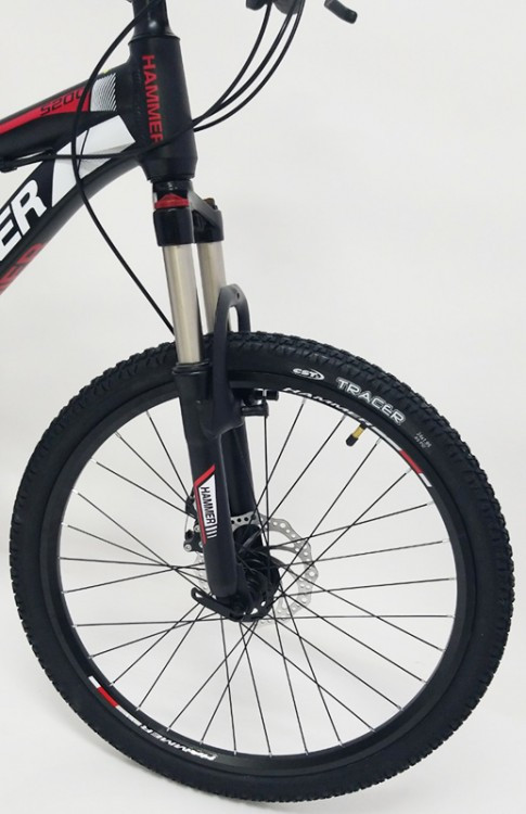 Спортивный велосипед 24 дюйма 14 рама S200 HAMMER с дополнительной опцией велокомпьютор цвет черно-красный - фото 3 - id-p1513595351