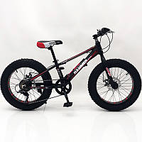 Спортивный детский велосипед 20 дюймов с дисковыми тормозами S800 HAMMER EXTRIME черно-красный