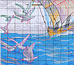 Набір для вишивання за нанесеною на канву схемою "Sailing". AIDA 14CT printed, 43*47 см, фото 6